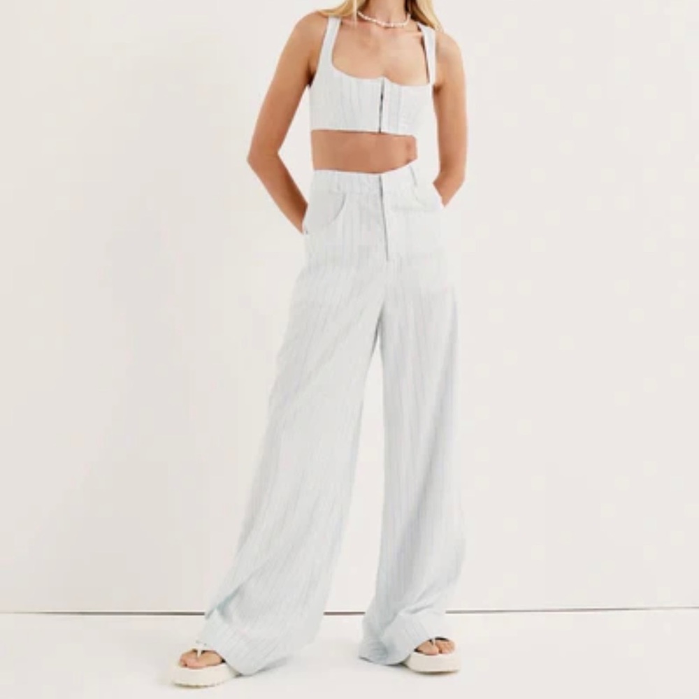 For Love and Lemons skylar wide leg pant, size XL